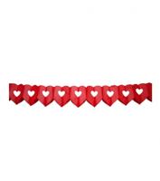 Hartjes slinger - Set van 3x stuks - rood - 6 meter - papier - Valentijn/bruiloft versiering - thema