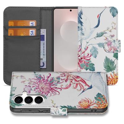 Samsung Galaxy S25 FE | Bookcase | Hoesje Met Pasjes Bird Flowers Print