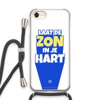 Laat de zon in je hart: iPhone 8 Transparant Hoesje met koord