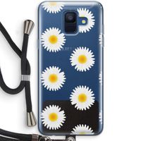 Margrietjes: Samsung Galaxy A6 (2018) Transparant Hoesje met koord