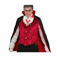 Vampier/Dracula cape - zwart/rood - 90 cm - polyester - voor volwassenen - Halloween - thumbnail