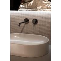 Hotbath Ace - Wastafelmengkraan - zonder Waste - Laag - Geborsteld Zwart PVD - Inbouw - Messing - V01