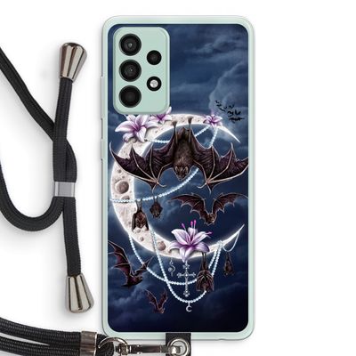 Vleermuizen Maan: Samsung Galaxy A52s 5G Transparant Hoesje met koord