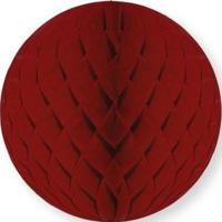 Papieren kerstballen - bordeaux rood - 10 cm - kerstversiering