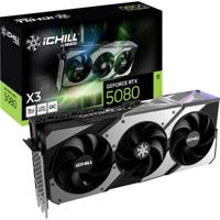 Inno 3D Nvidia RTX 5080 Videokaart iChill X3 16 GB GDDR7-RAM PCIe x16 HDMI 2.1, DisplayPort 2.1 NVIDIA G-Sync , Overclocked