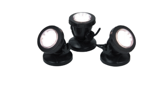 Aquaking LED-12-3 Vijververlichting Set - 3 Energiezuinige Lampen met Lichtsensor en Compact Design