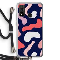 Memphis Shapes Pink: Huawei P Smart (2020) Transparant Hoesje met koord