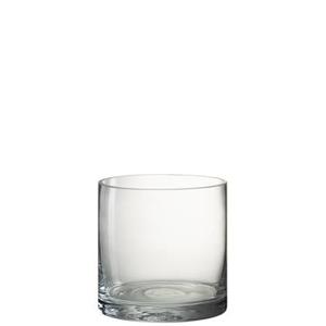 J-Line vaas Cylinder Vola - glas - transparant - small