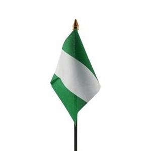 Nigeria - mini vlaggetje van 10 x 15 cm op stokje - Landen vlag - H27 cm