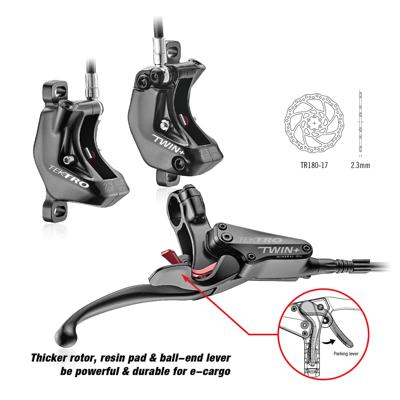 Tektro hd-e745 e-cargo auriga links hydraulische remset met splitter