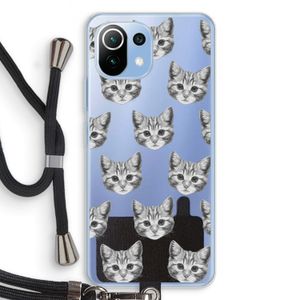 Kitten: Xiaomi Mi 11 Lite Transparant Hoesje met koord