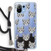 Kitten: Xiaomi Mi 11 Lite Transparant Hoesje met koord Kitten: Xiaomi Mi 11 Lite Transparant Hoesje met koord