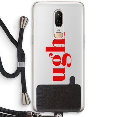 Ugh: OnePlus 6 Transparant Hoesje met koord