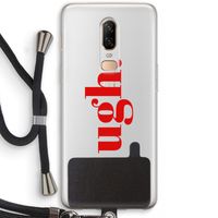 Ugh: OnePlus 6 Transparant Hoesje met koord