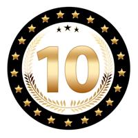 Bierviltjes 10 - 50x stuks - zwart/goud - luxe - verjaardag/jubilea - feestartikelen