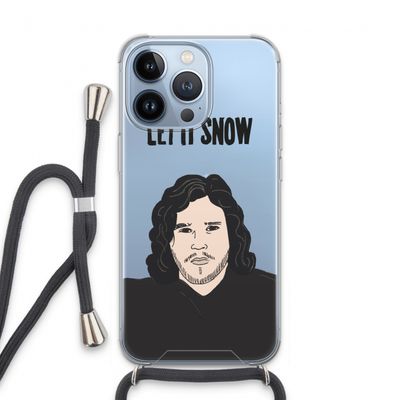 Let It Snow: iPhone 13 Pro Transparant Hoesje met koord