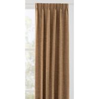 Leen Bakker - Gordijnstof Boaz - Zwart/camel - Polyester - Bruin#Beige - B140 Cm