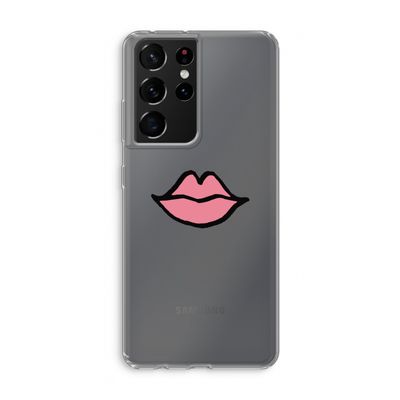 Kusje: Samsung Galaxy S21 Ultra Transparant Hoesje