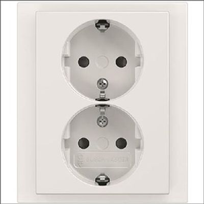 BJ Stopcontact dubbel inbouw ra studiowit 202 EUJRB-84