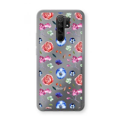 Bloemetjes: Xiaomi Redmi 9 Transparant Hoesje