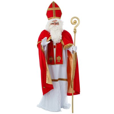 Sinterklaas kostuum - inclusief gouden staf 185 cm