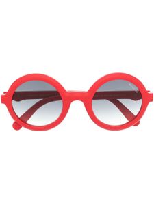 Moncler Eyewear lunettes de soleil rondes à motif Orbit - Rouge