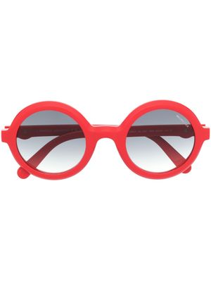 Moncler Eyewear lunettes de soleil rondes à motif Orbit - Rouge