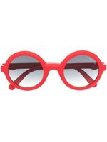 Moncler Eyewear lunettes de soleil rondes à motif Orbit - Rouge