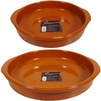 Set van 2x stuks tapas borden/ovenschalen Alicante met handvatten 34 en 26 cm