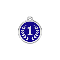 Winner Navy roestvrijstalen hondenpenning small/klein dia. 2 cm - Reddingo