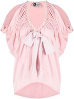 Lanvin Pre-Owned blouse froncée à détail de nœud (années 2000) - Rose