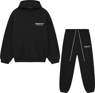 Fear Of God Essentials Trainingspak Kids Zwart - Maat 140 - Kleur: Zwart | Soccerfanshop