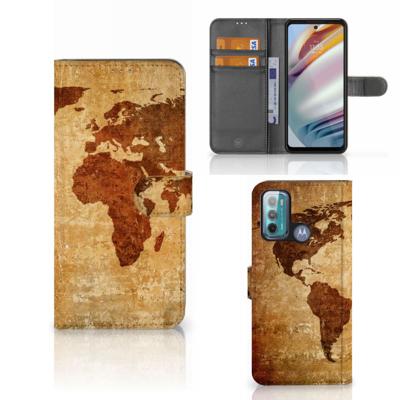 Motorola Moto G60 | Flip Cover | Wereldkaart