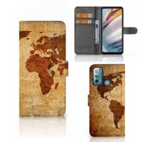 Motorola Moto G60 | Flip Cover | Wereldkaart