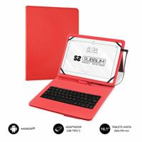 Tablet en toetsenbord Case Subblim SUB-KT1-USB002 10.1" Rood Qwerty Spaans QWERTY