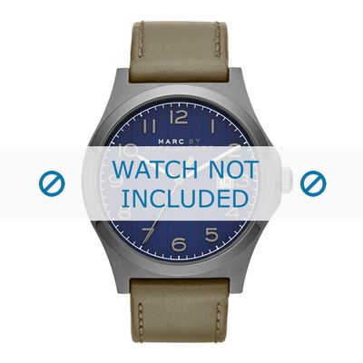 Horlogeband Marc by Marc Jacobs MBM5046 Leder Olijfgroen 22mm