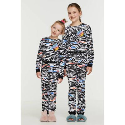 Sarlini velvet scrunchies - set van 6 roze/blauw