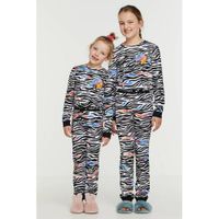 Sarlini velvet scrunchies - set van 6 roze/blauw - thumbnail