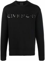 Givenchy pull en laine à logo ornementé - Noir