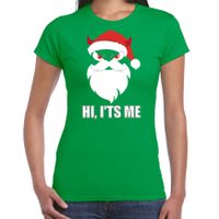 Devil Santa Kerstshirt / Kerst outfit Hi its me groen voor dames - thumbnail