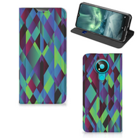 Nokia 3.4 Stand Case Abstract Green Blue