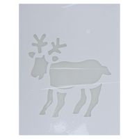 Sneeuwspray kerst raamsjablonen rendier plaatjes 35 cm   -