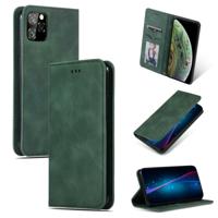 Retro huid voelen Business magnetische horizontale Flip lederen case voor iPhone 11 Pro Max (Army Green)