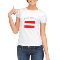 Wit dames t-shirt Oostenrijk XL  -