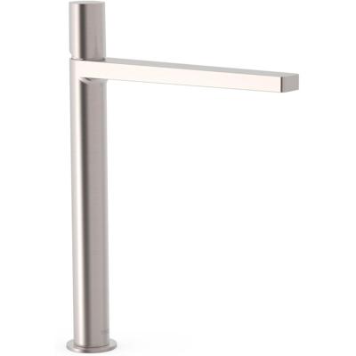 Wastafelkraan Tres Project | Opbouw | Mengkraan | Hoog model | 1-knop | Rond | RVS look