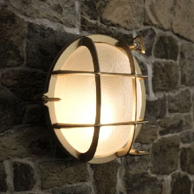 Scheepslamp plafond Messing &apos;Polperro&apos; Nordlux E27 buitenlamp 20 cm