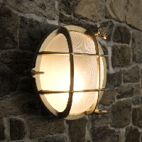 Scheepslamp plafond Messing &apos;Polperro&apos; Nordlux E27 buitenlamp 20 cm