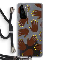 Hands dark: OnePlus 9 Pro Transparant Hoesje met koord