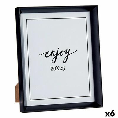 Fotolijsten 22,2 x 3,5 x 27,3 cm Zwart Plastic Glas (6 Stuks)