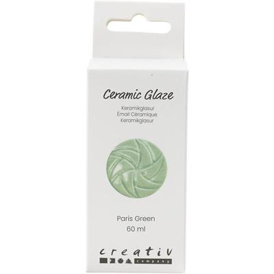 Creativ Company Keramiek glazuur, 984-1101 °c, dekkend, paris green, 60 ml/ 1 fles